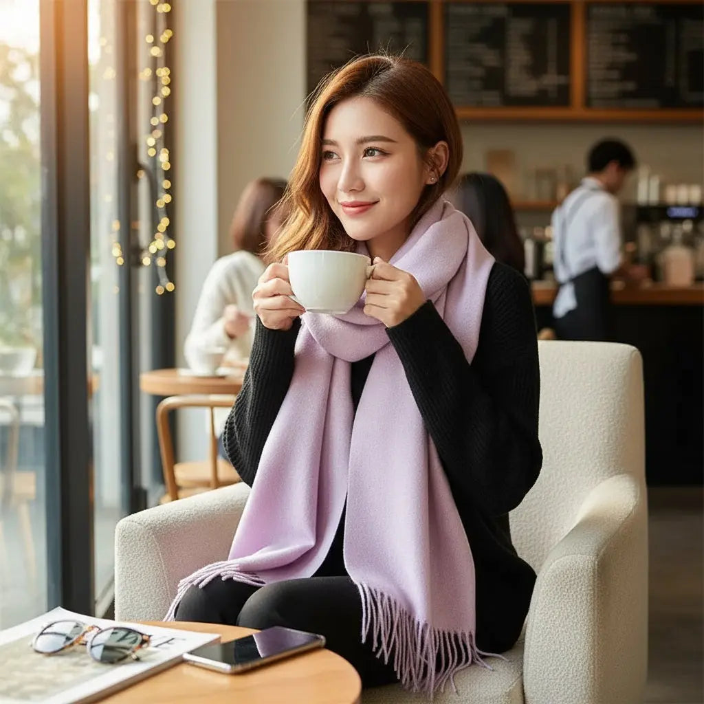 Echarpe cachemire URSULA - Coeur de Foulard