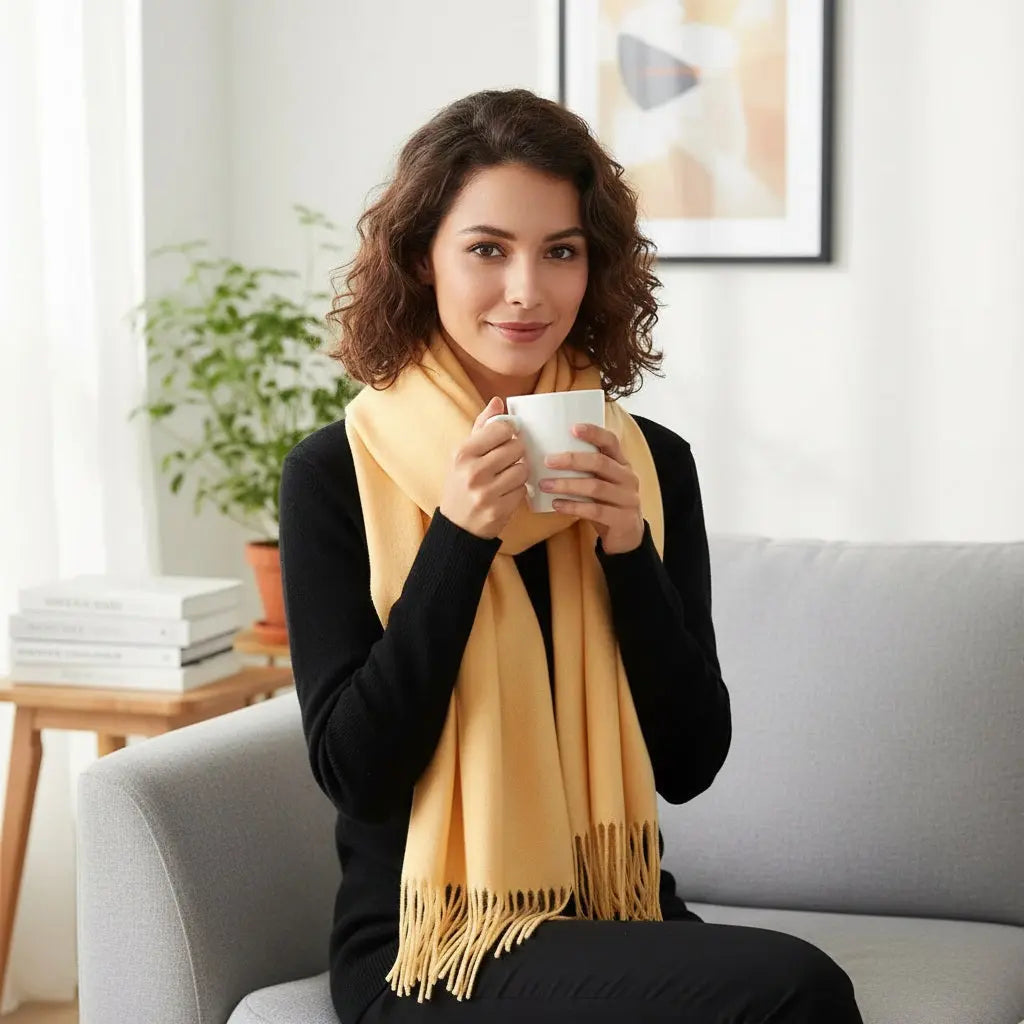 Echarpe cachemire VIOLAINE - Coeur de Foulard