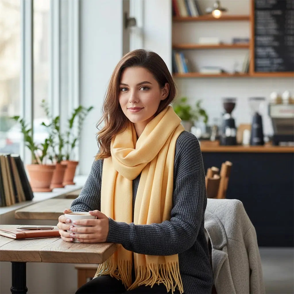 Echarpe cachemire VIOLAINE - Coeur de Foulard