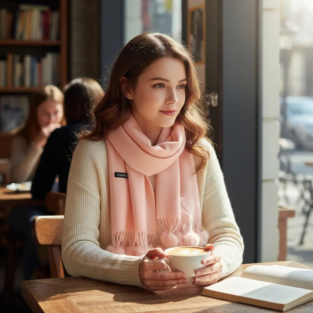 Echarpe en cachemire AMENAIDE - Coeur de Foulard