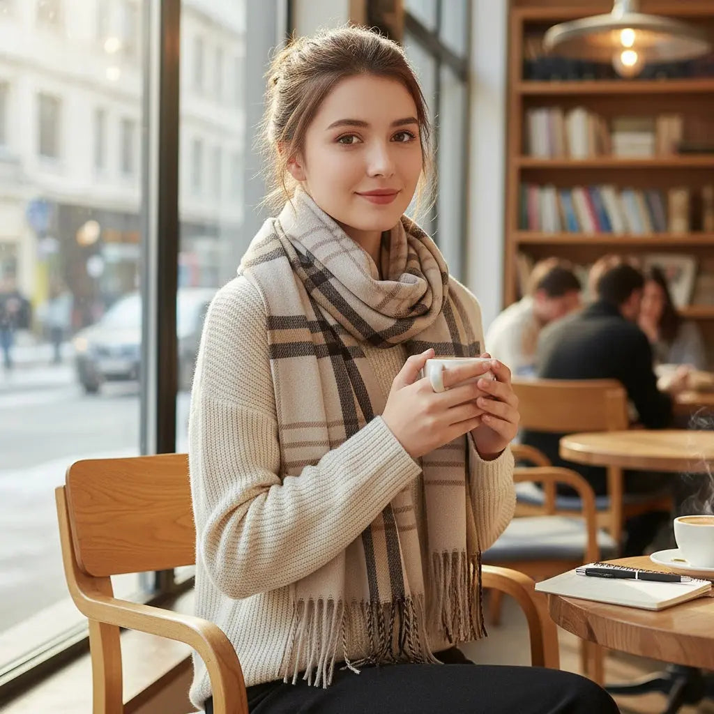 Echarpe en cachemire ANASTASIE - Coeur de Foulard