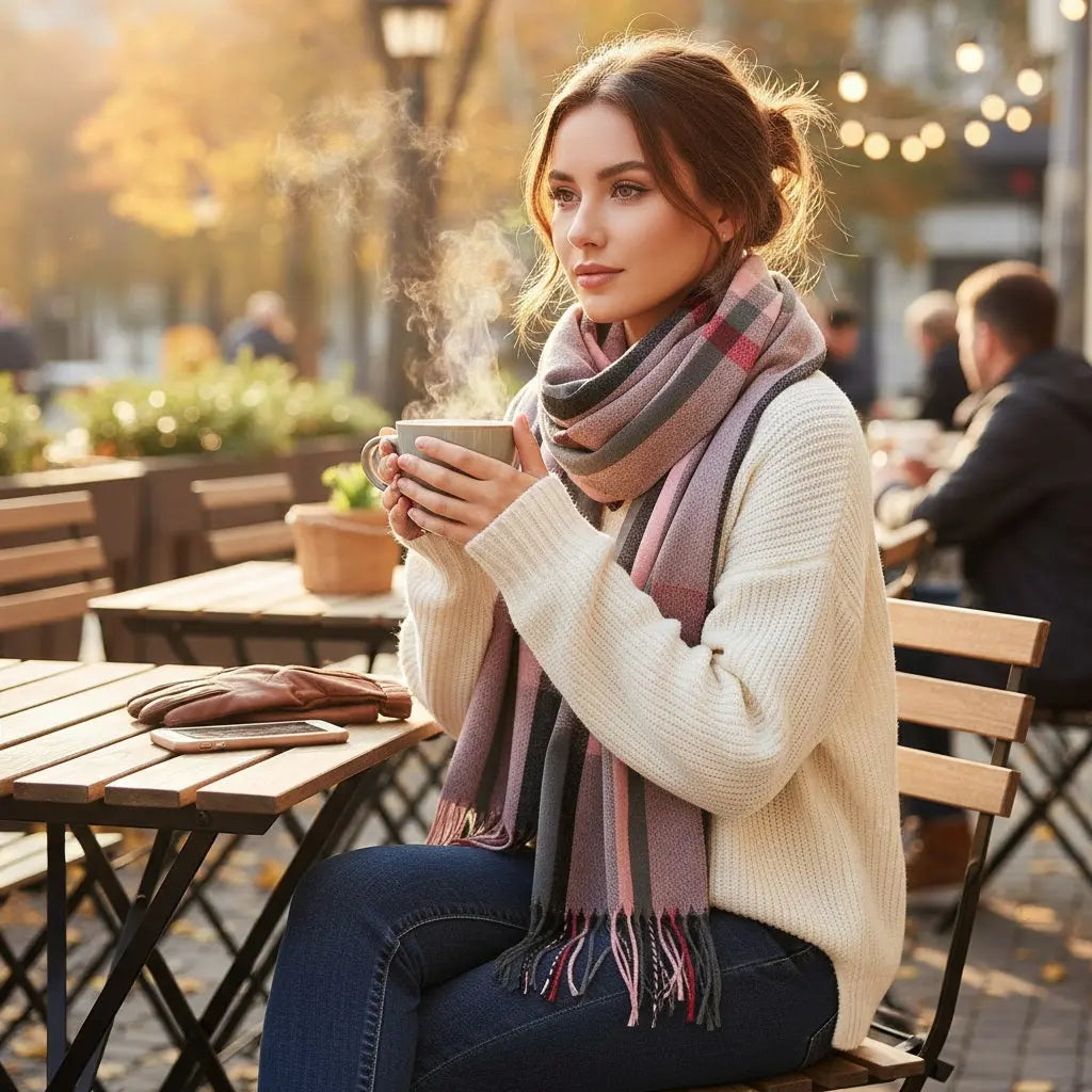 Echarpe en cachemire BERANGERE - Coeur de Foulard