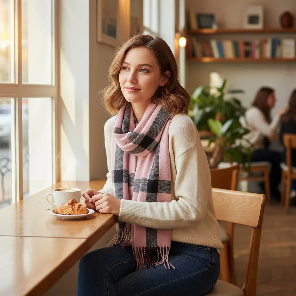 Echarpe en cachemire CAMILLE - Coeur de Foulard