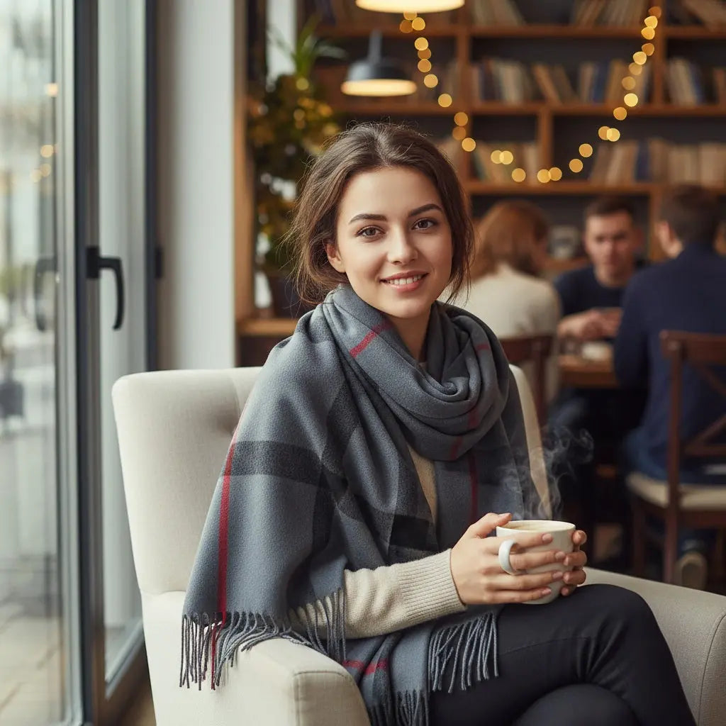 Echarpe en cachemire CELESTE - Coeur de Foulard