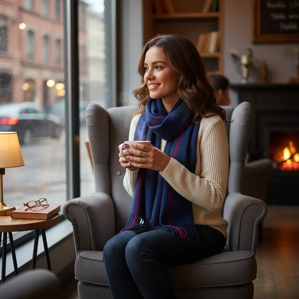 Echarpe en cachemire CHARLOTTE - Coeur de Foulard