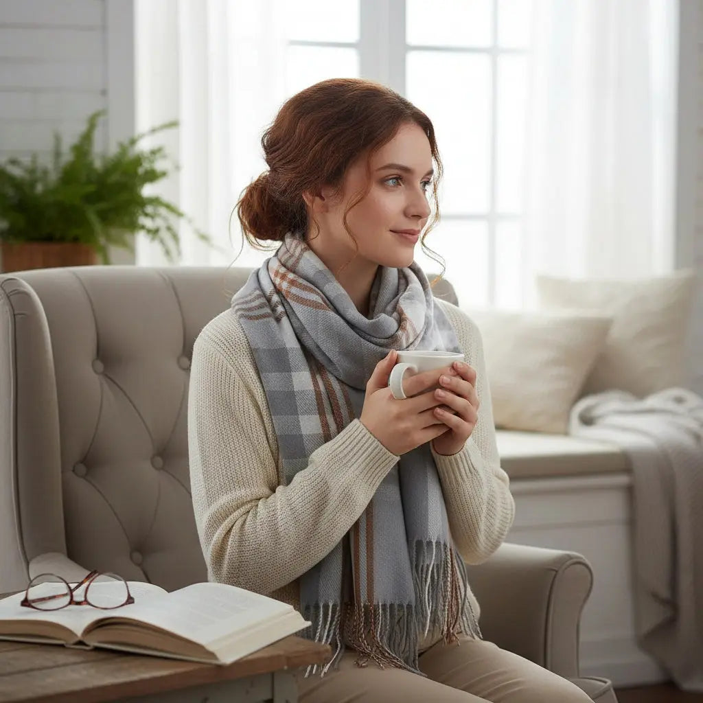 Echarpe en cachemire CLEMENTINE - Coeur de Foulard