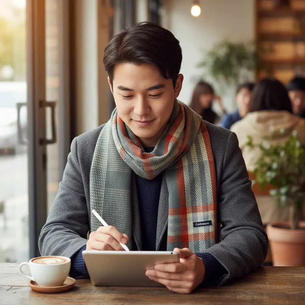 Echarpe en cachemire NAOMI - Coeur de Foulard