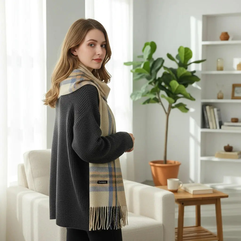 Echarpe en cachemire NATALIA - Coeur de Foulard