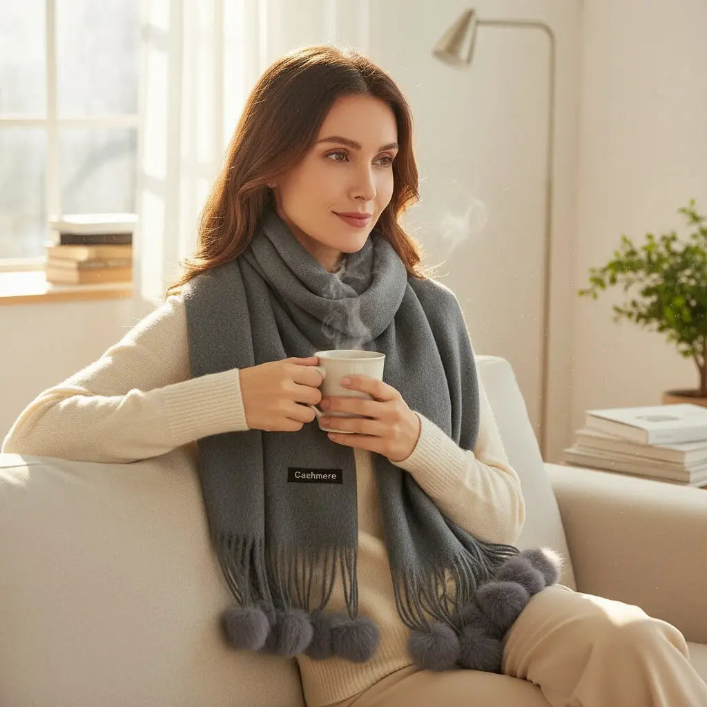 Echarpe en cachemire SALOME - Coeur de Foulard