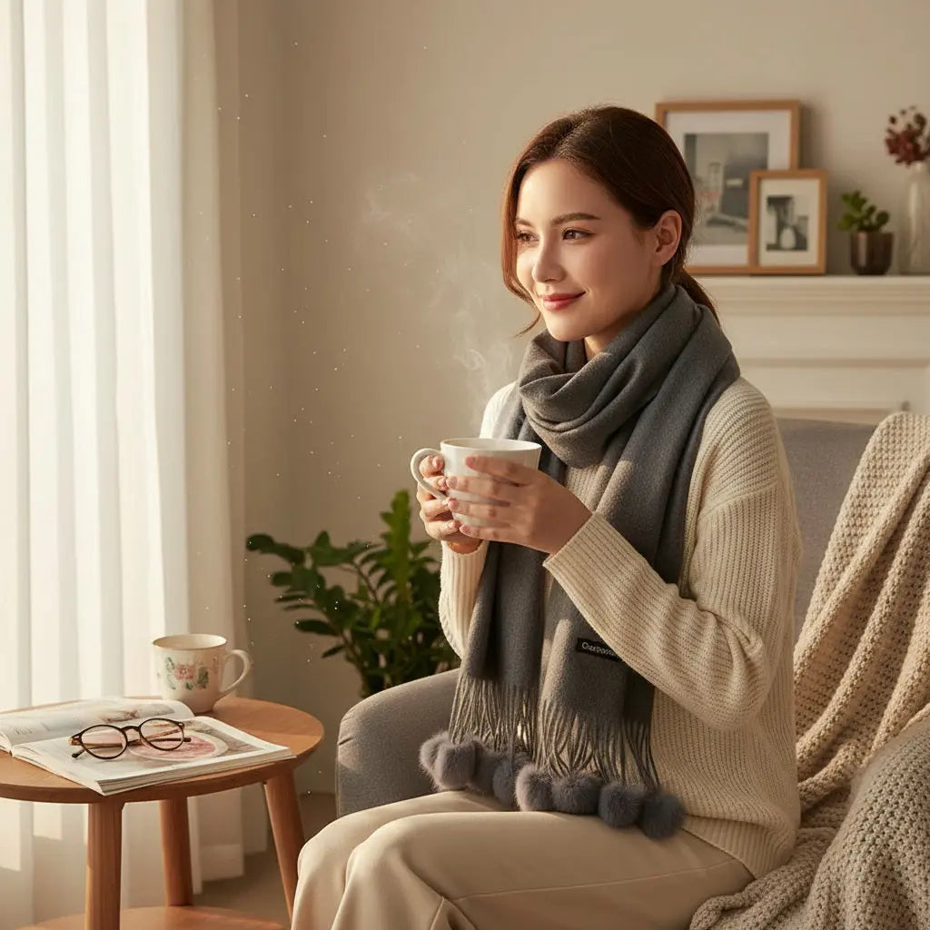 Echarpe en cachemire SALOME - Coeur de Foulard