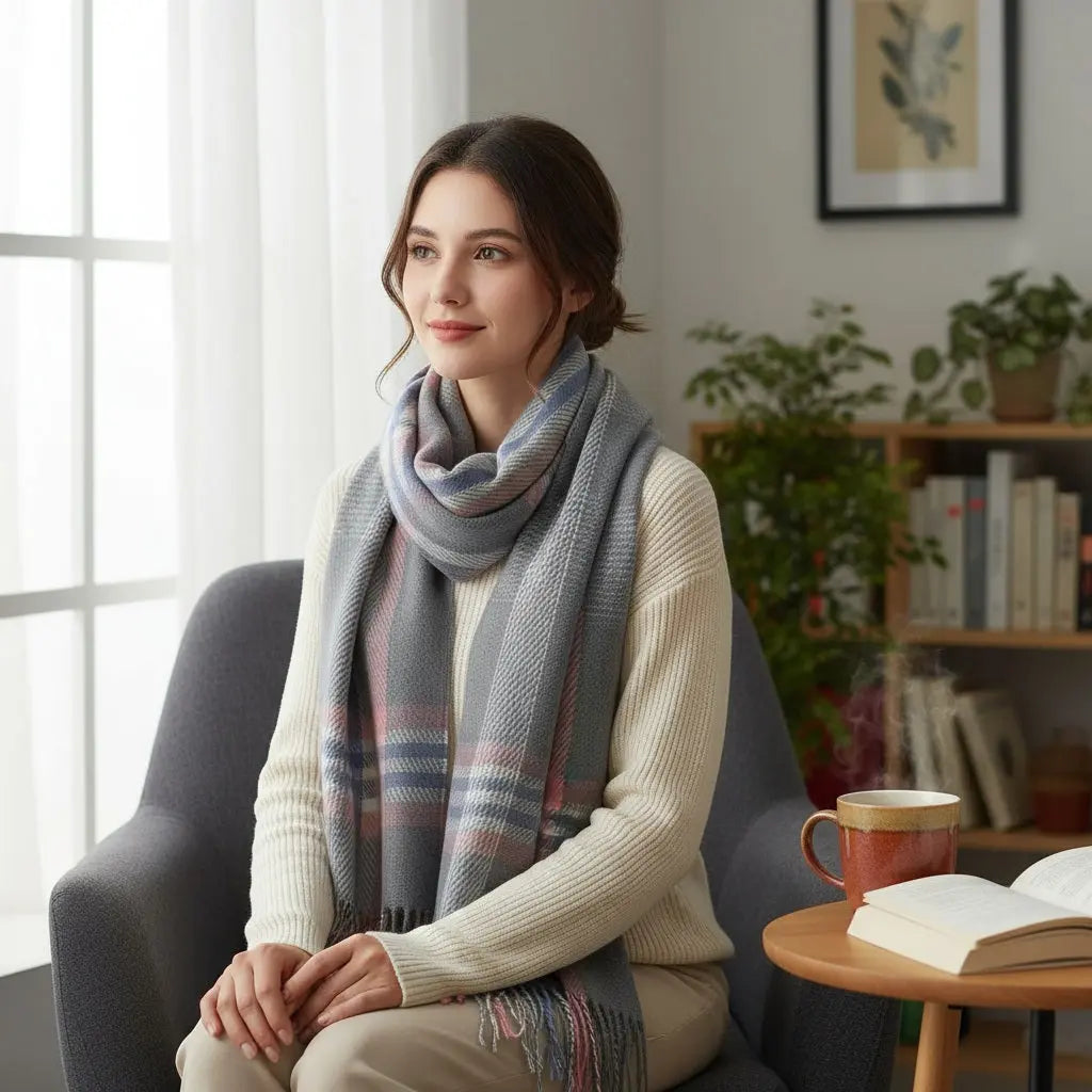 Echarpe en cachemire SAMANTHA - Coeur de Foulard