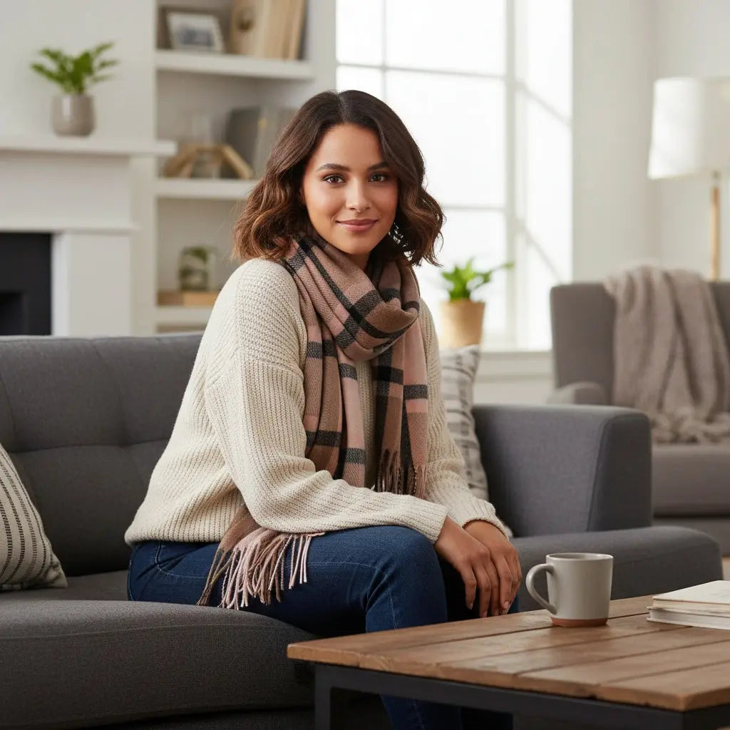 Echarpe en cachemire SANDRA -  Coeur de Foulard