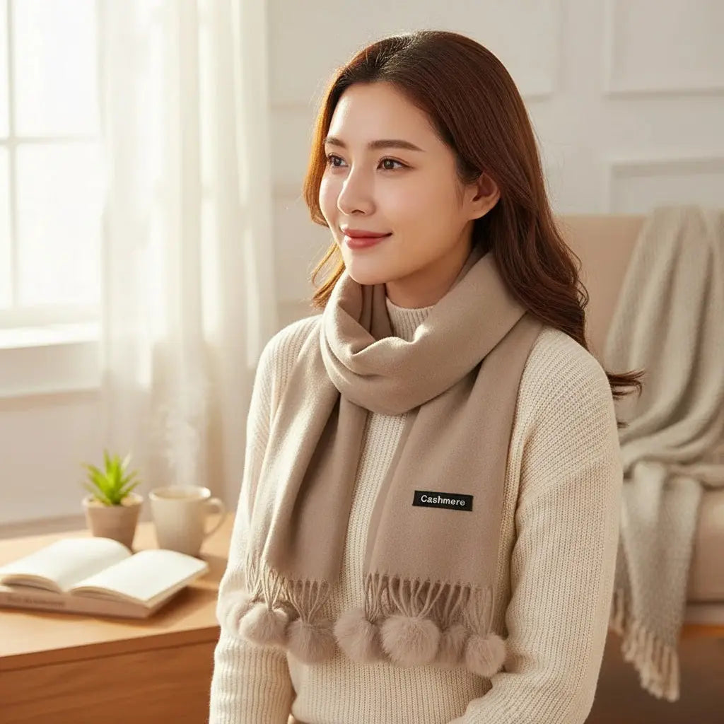 Echarpe en cachemire SHANA - Coeur de Foulard