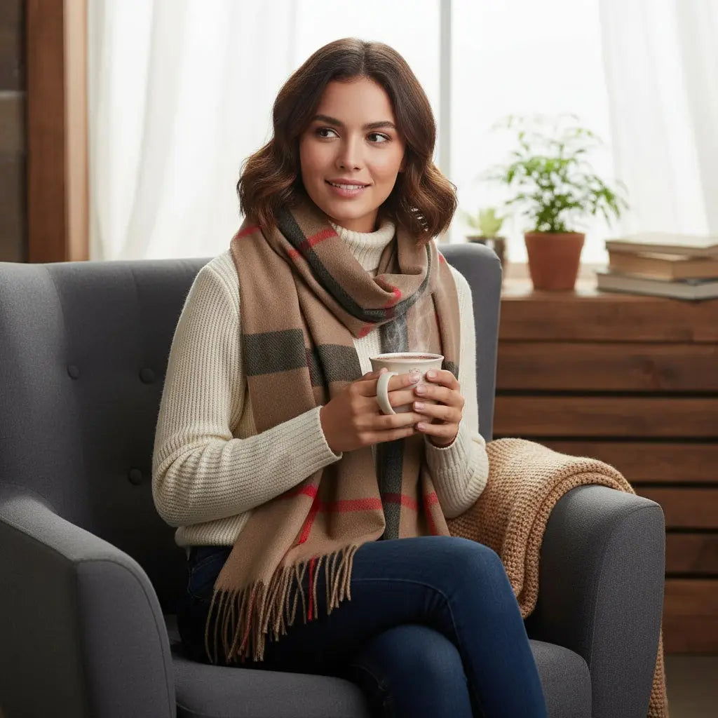 Echarpe en cachemire SIDONIE - Coeur de Foulard