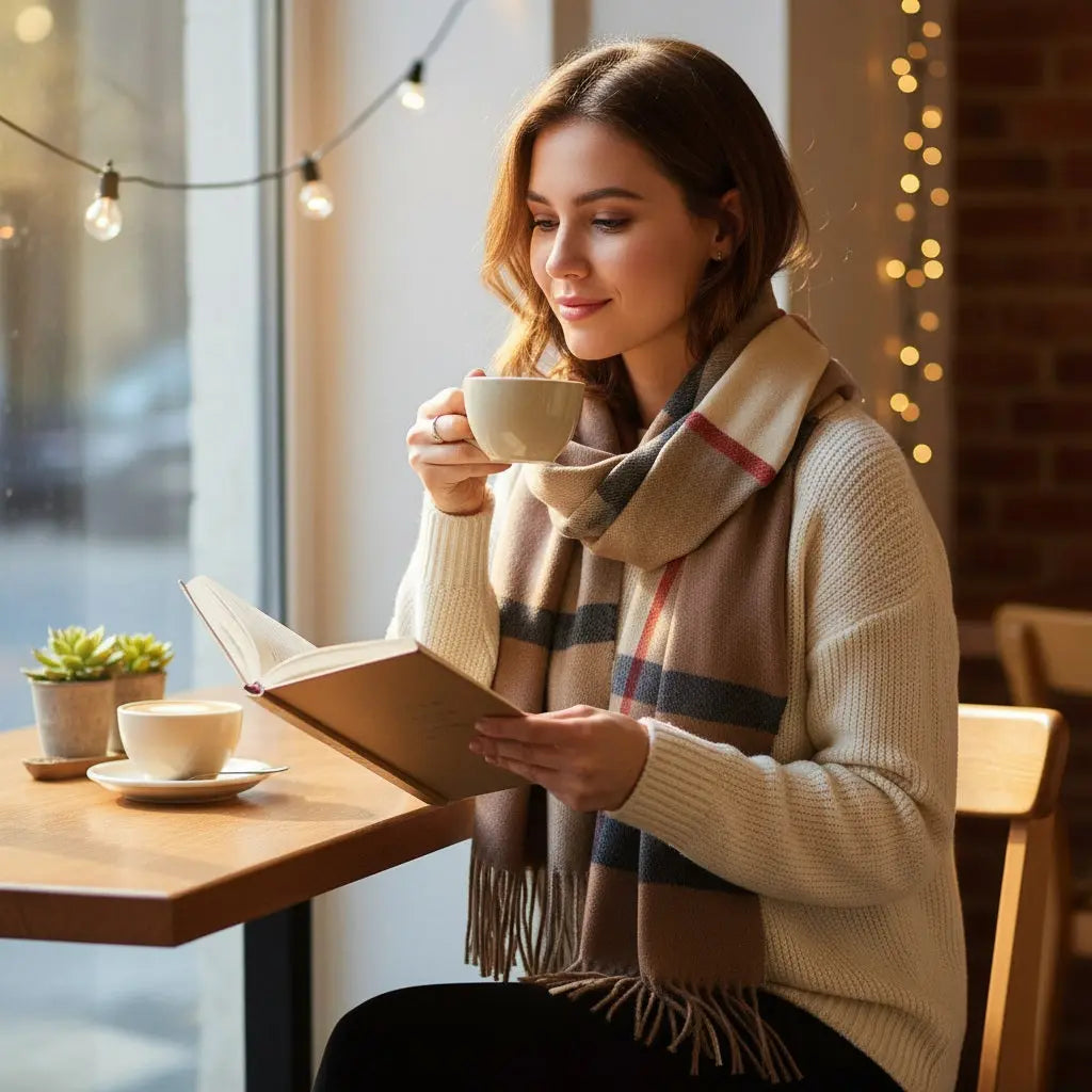Echarpe en cachemire TYPHAINE - Coeur de Foulard