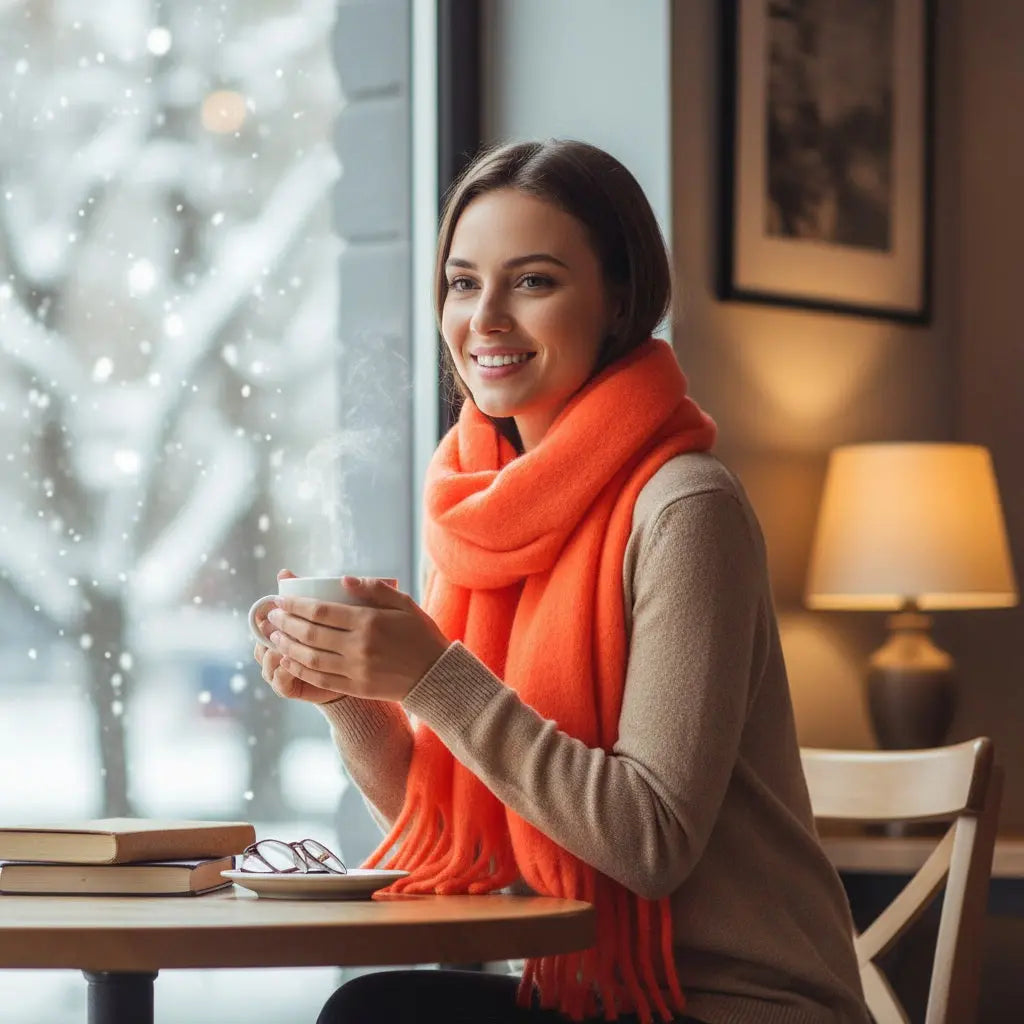 Echarpe femme hiver DOMINIQUE - Coeur de Foulard