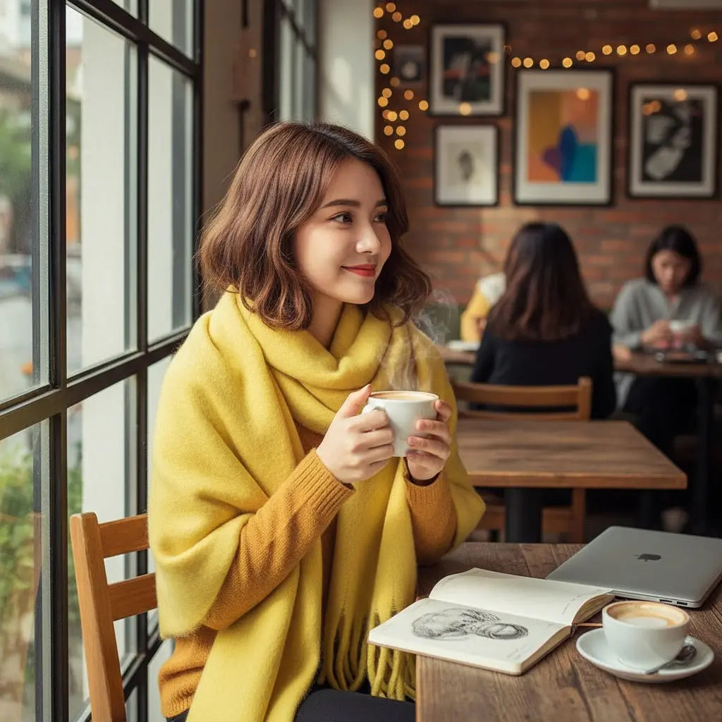 Echarpe femme hiver ELLIOT - Coeur de Foulard