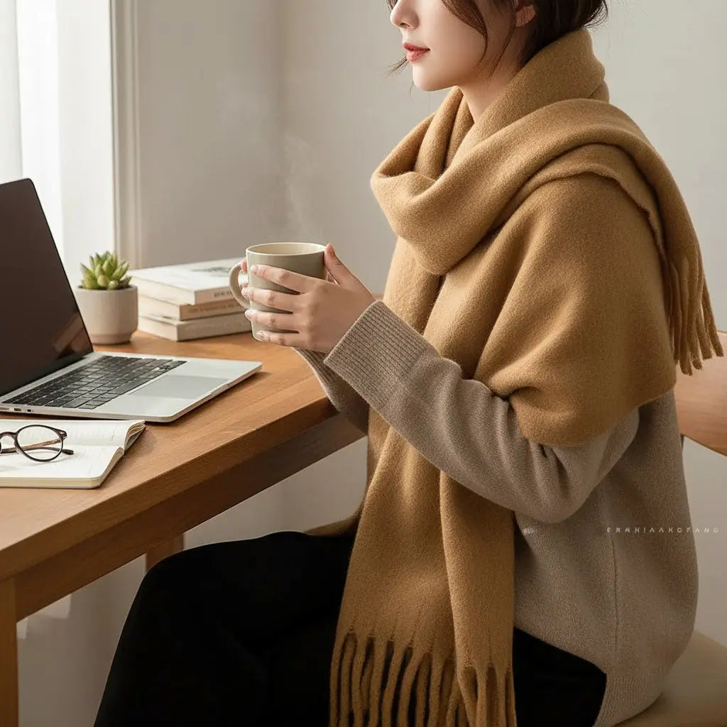 Echarpe femme hiver EMILIENNE - Coeur de Foulard