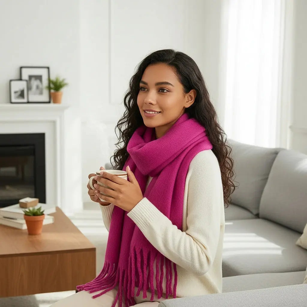 Echarpe femme hiver EMMALINE - Coeur de Foulard