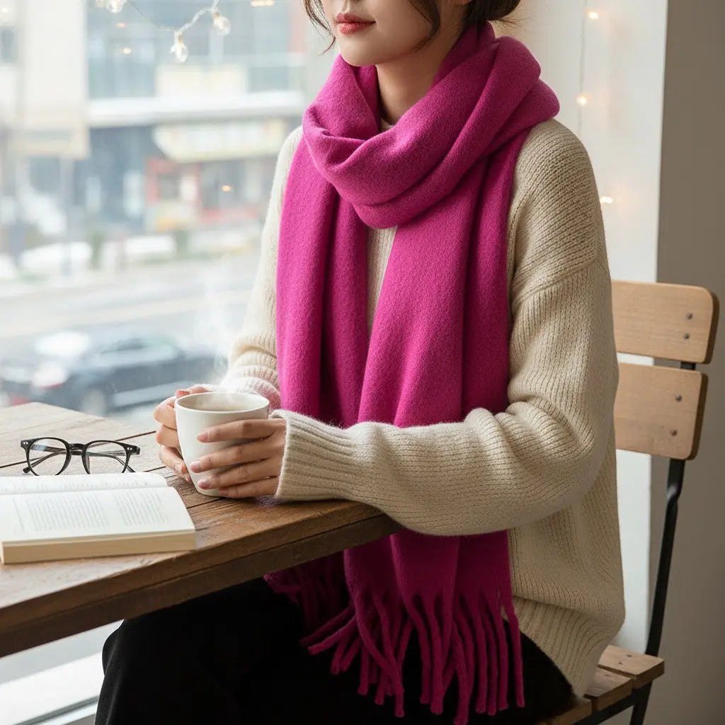 Echarpe femme hiver EMMALINE - Coeur de Foulard