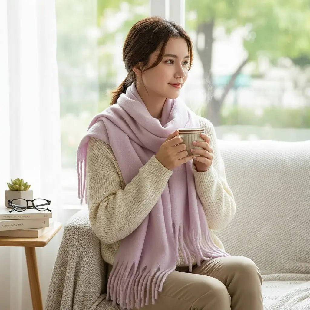 Echarpe femme hiver EMMANUELLE - Coeur de Foulard