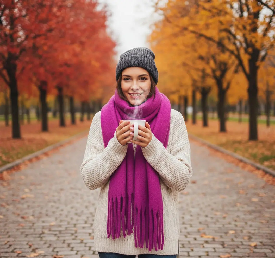 Echarpe femme hiver FRANCESCA - Coeur de Foulard