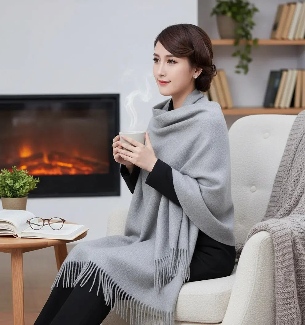 Echarpe femme laine KARI Coeur de Foulard