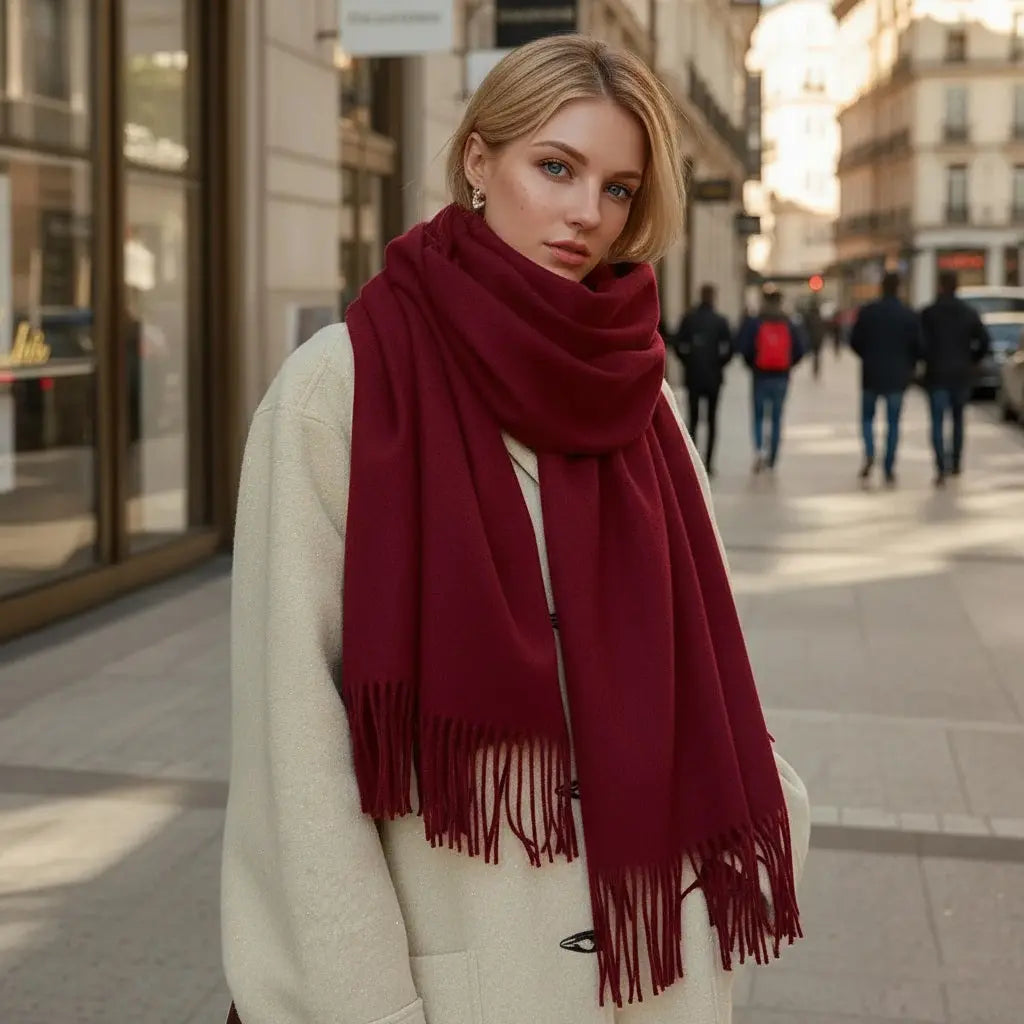Echarpe femme luxe BODIL - Coeur de Foulard
