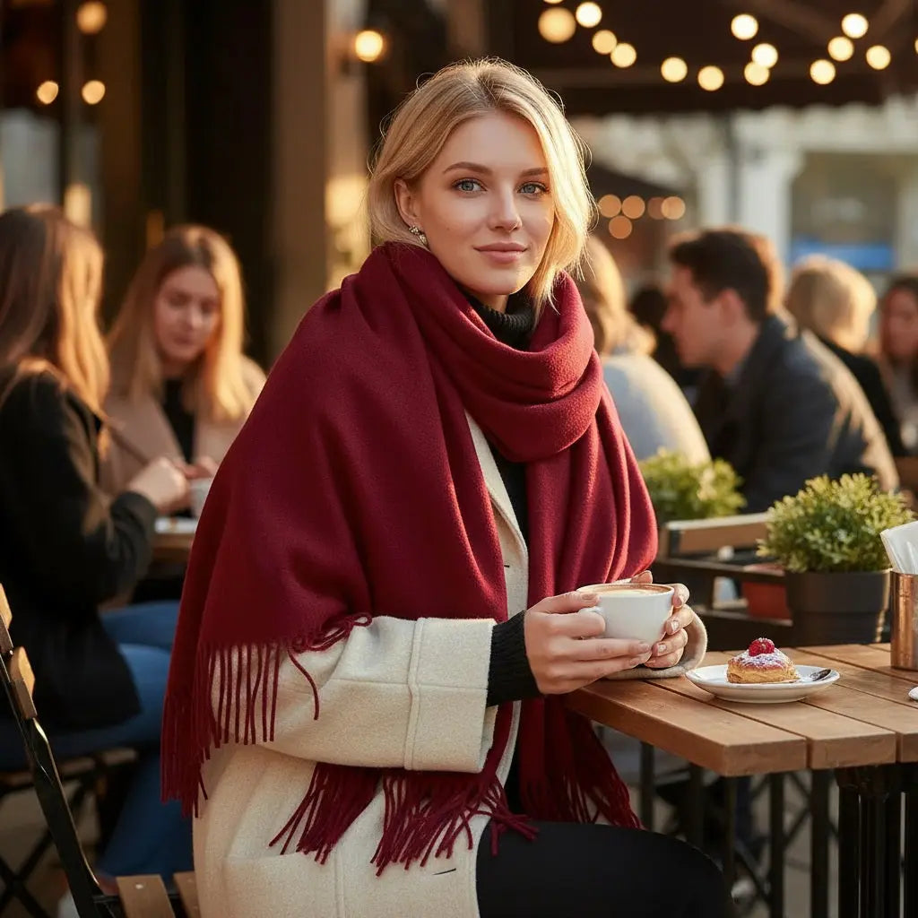 Echarpe femme luxe BODIL - Coeur de Foulard