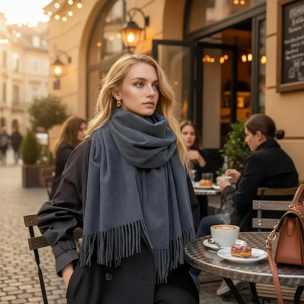 Echarpe femme luxe ELLINOR - Coeur de Foulard