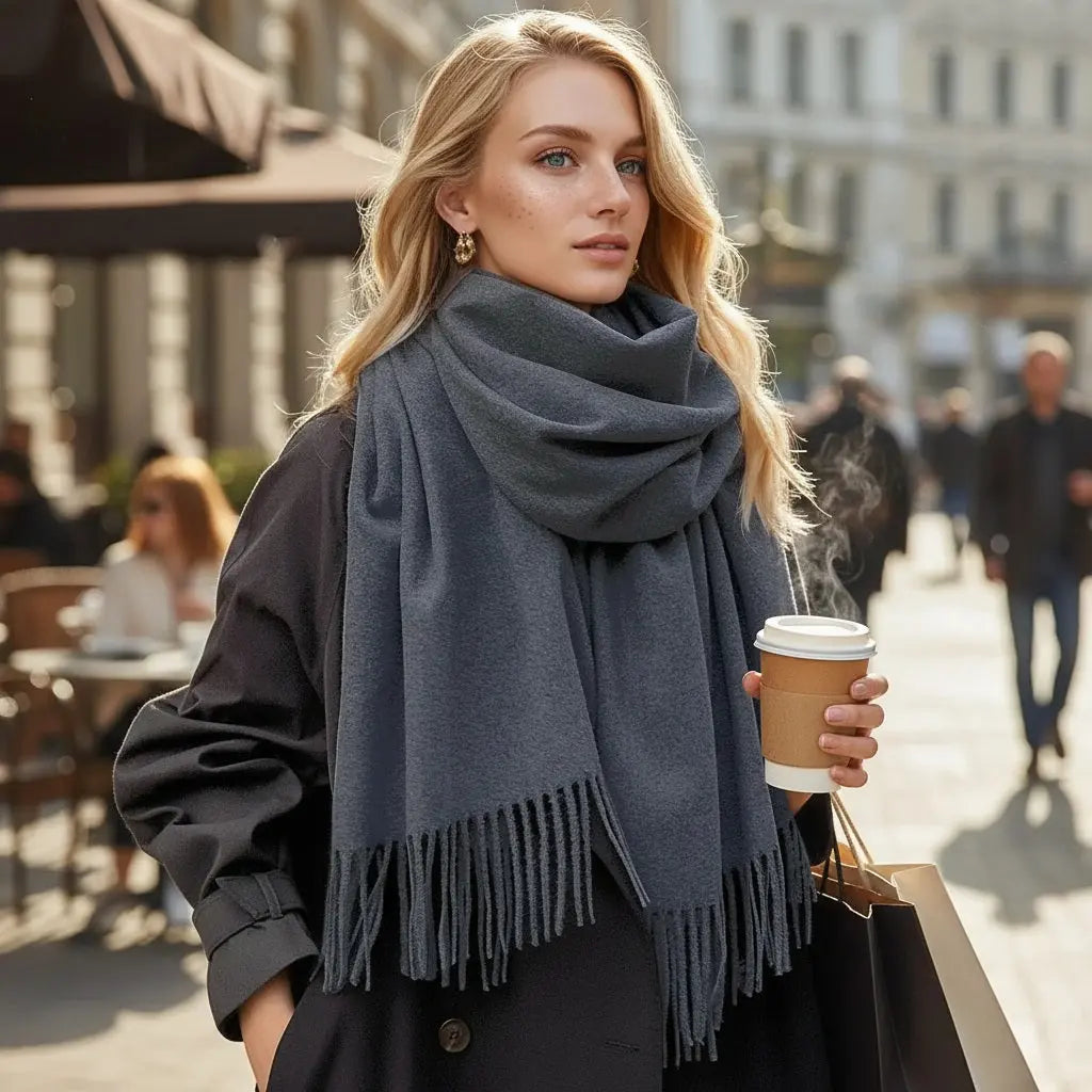 Echarpe femme luxe ELLINOR - Coeur de Foulard