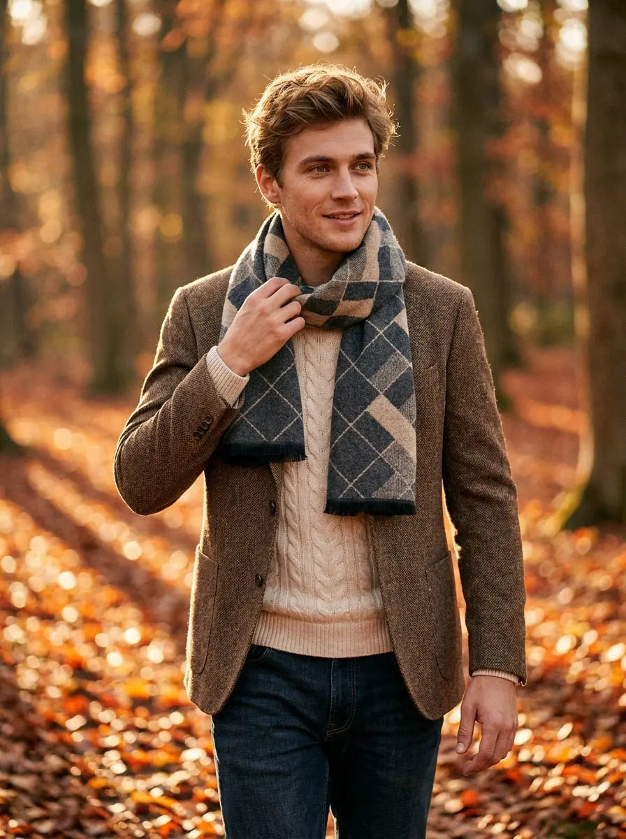 Echarpe homme AIDEN - Coeur de Foulard