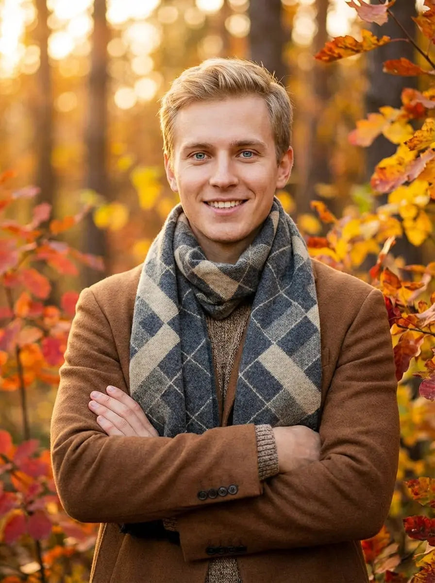 Echarpe homme AIDEN - Coeur de Foulard