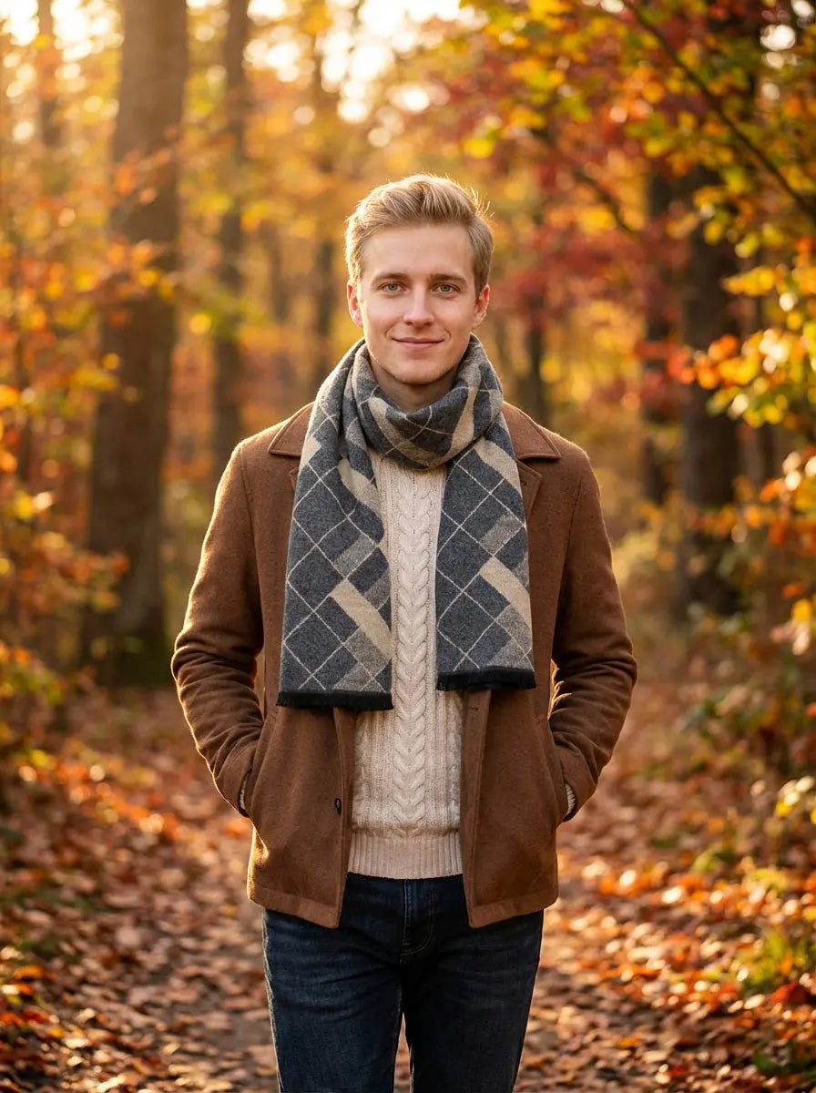 Echarpe homme AIDEN - Coeur de Foulard