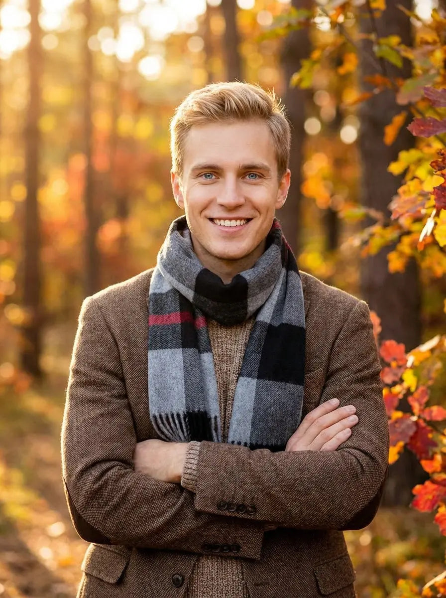 Echarpe homme ALFSIGR - Coeur de Foulard