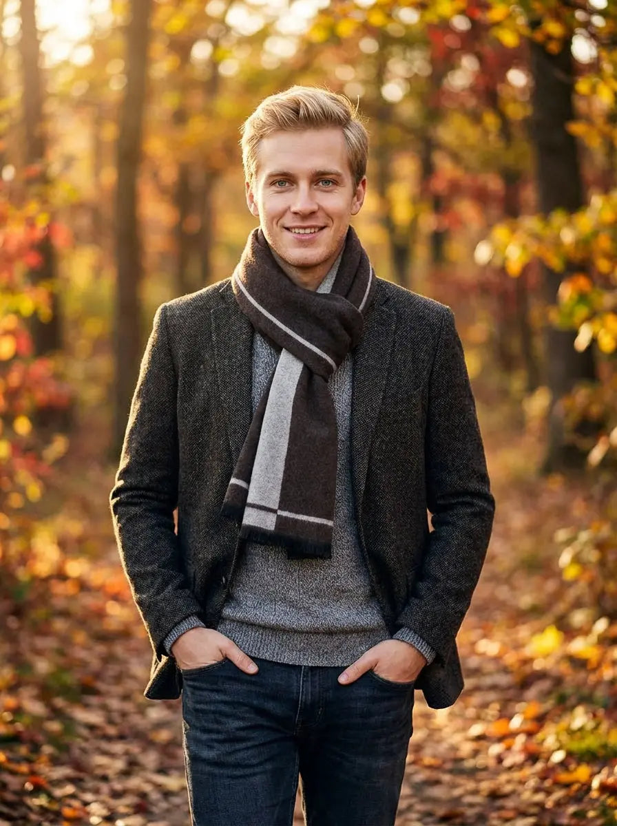 Echarpe homme CALEB - Coeur de Foulard