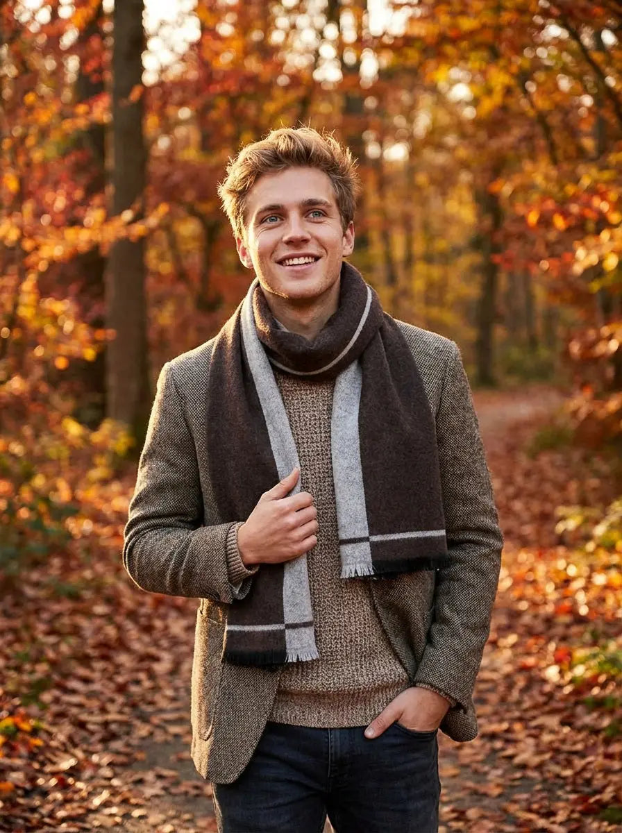 Echarpe homme CALEB - Coeur de Foulard