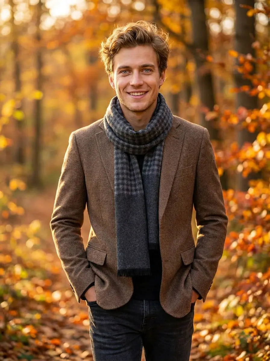 Echarpe homme CHASE - Coeur de Foulard
