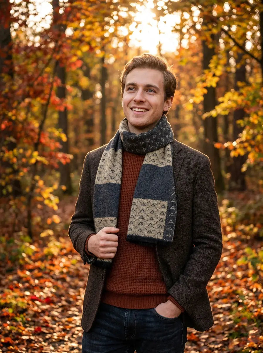 Echarpe homme CONNOR - Coeur de Foulard