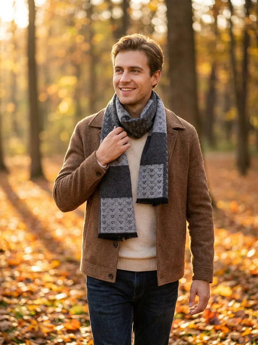 Echarpe homme COOPER - Coeur de Foulard
