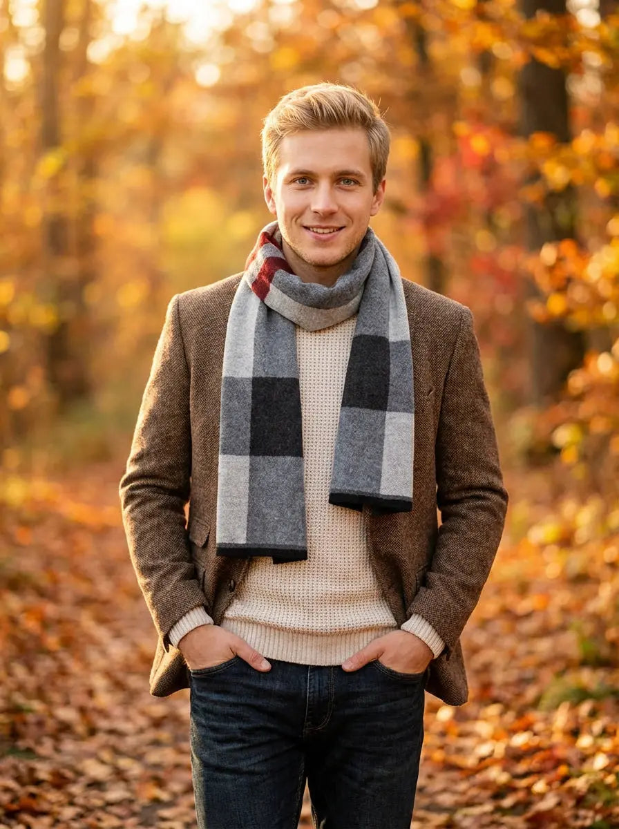 Echarpe homme DYLAN - Coeur de Foulard