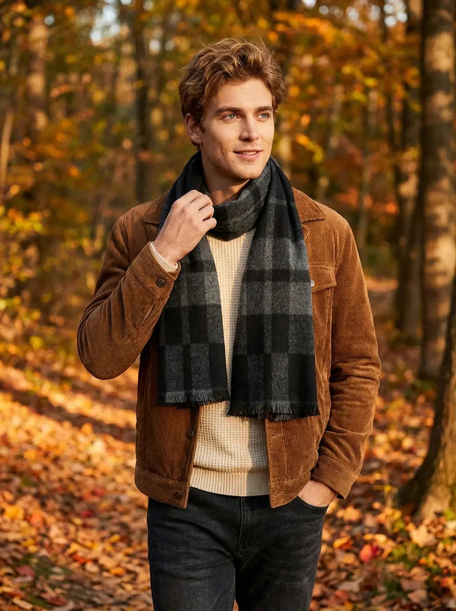 Echarpe homme HAKEN - Coeur de Foulard