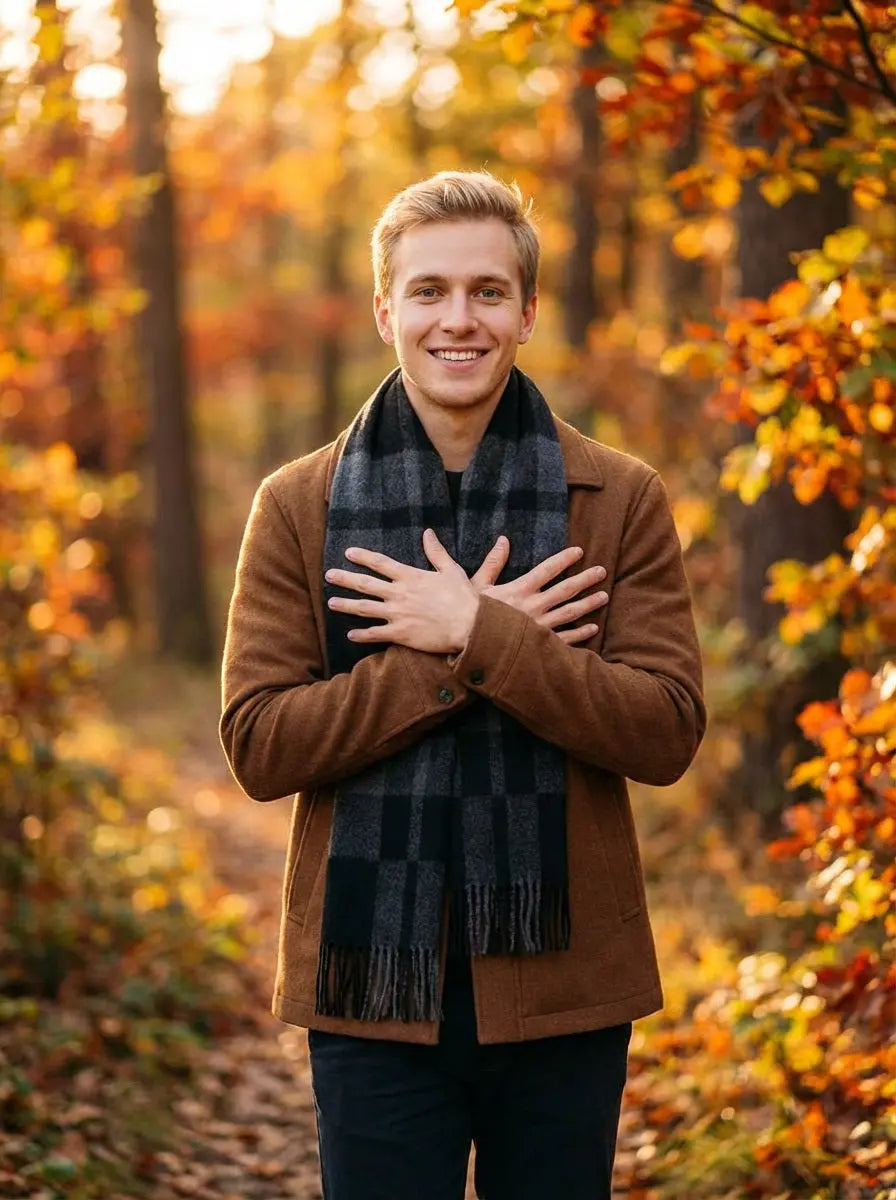 Echarpe homme HAKEN - Coeur de Foulard