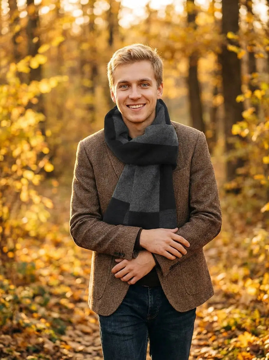 Echarpe homme KETIL - Coeur de Foulard