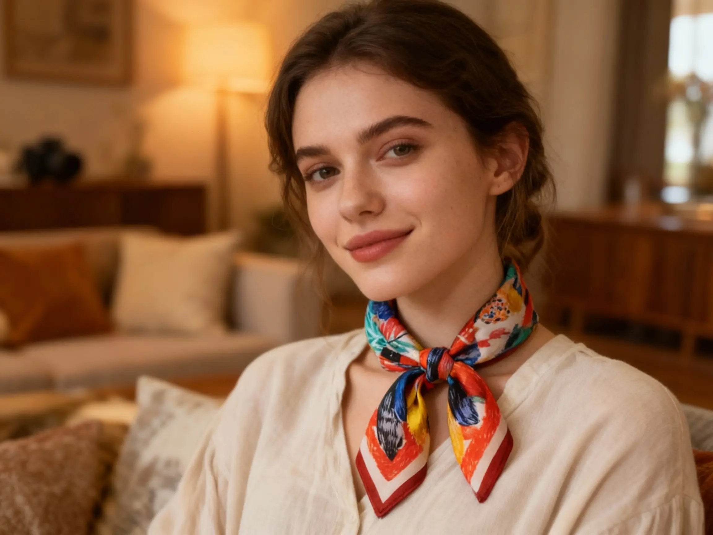 Foulard carré AINO - Coeur de Foulard