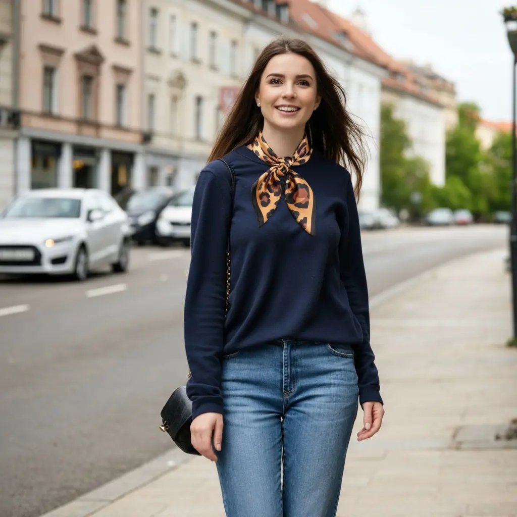 Foulard carré CECILIA - Coeur de Foulard