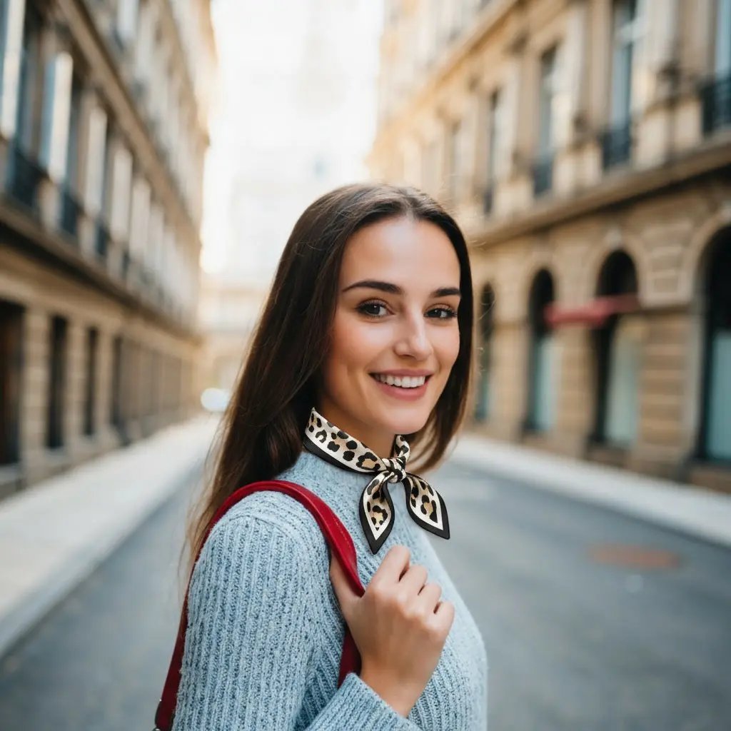 Foulard carré CLAUDIA - Coeur de Foulard
