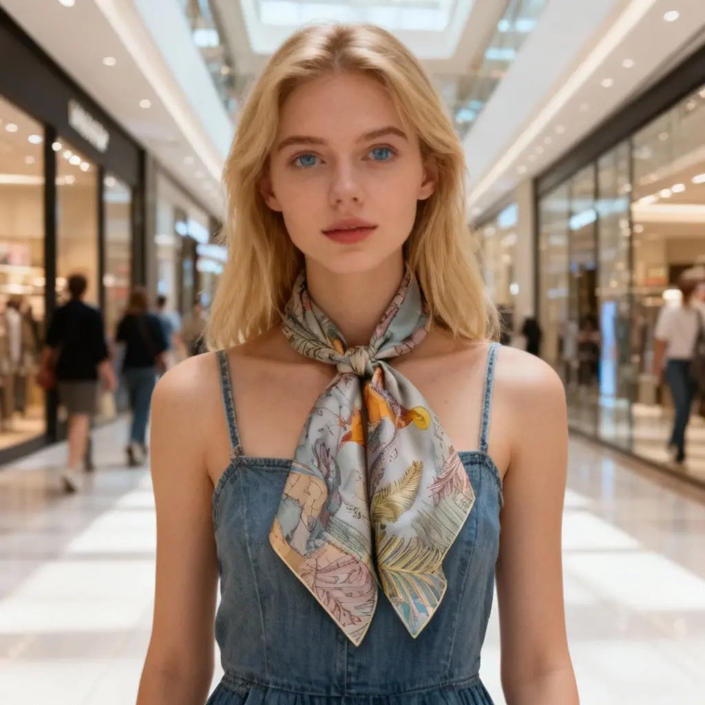 Foulard Carré Soie Femme CLEMENCE - Coeur de Foulard