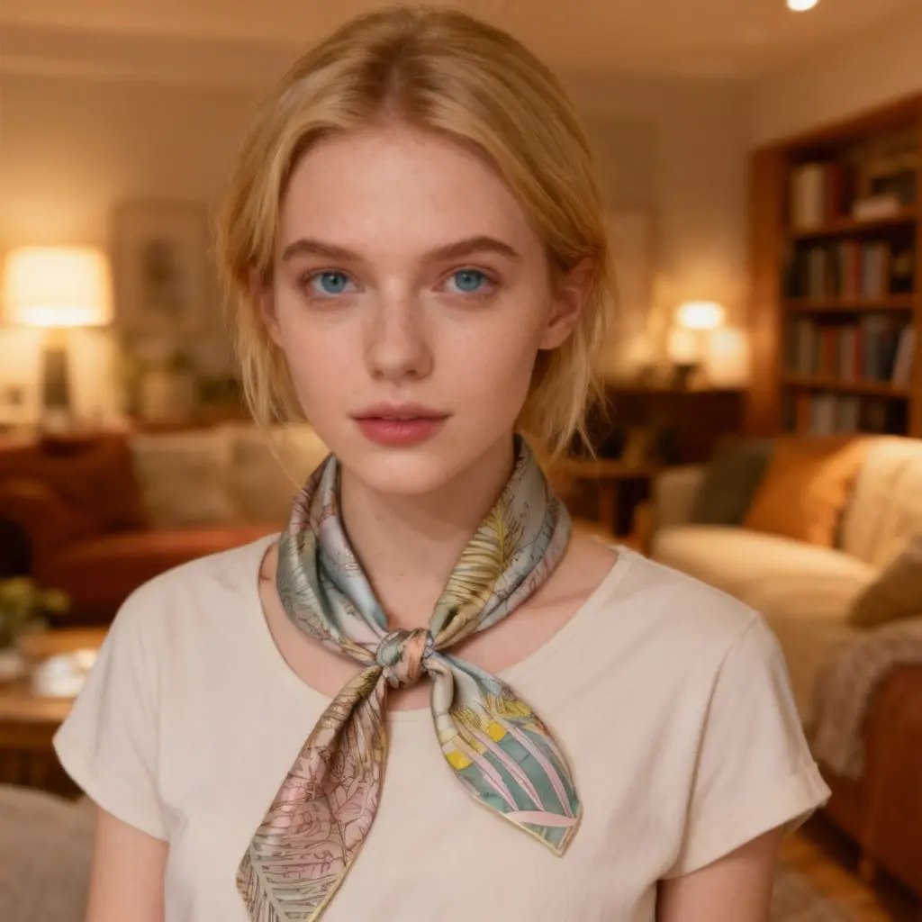 Foulard Carré Soie Femme CLEMENCE - Coeur de Foulard