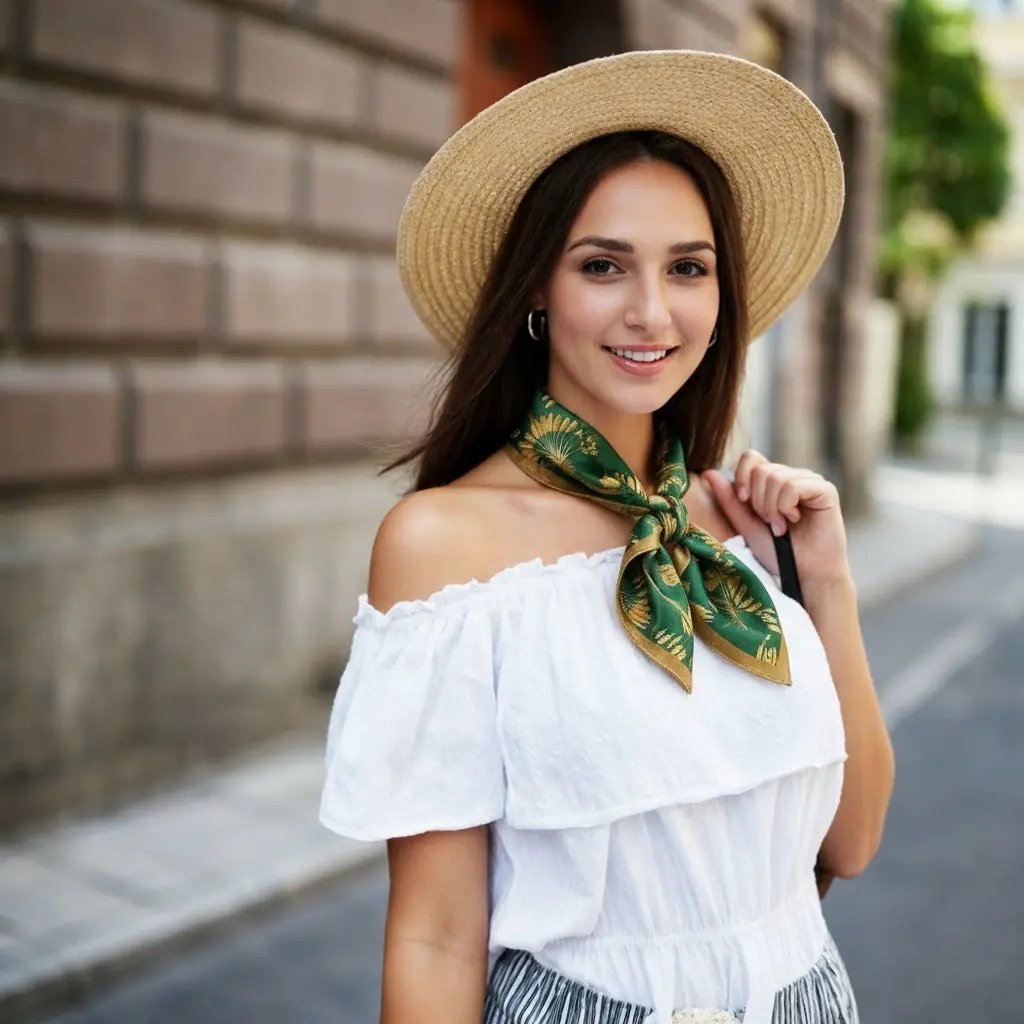 Foulard Carré Soie - JOSEFINA - Coeur de Foulard